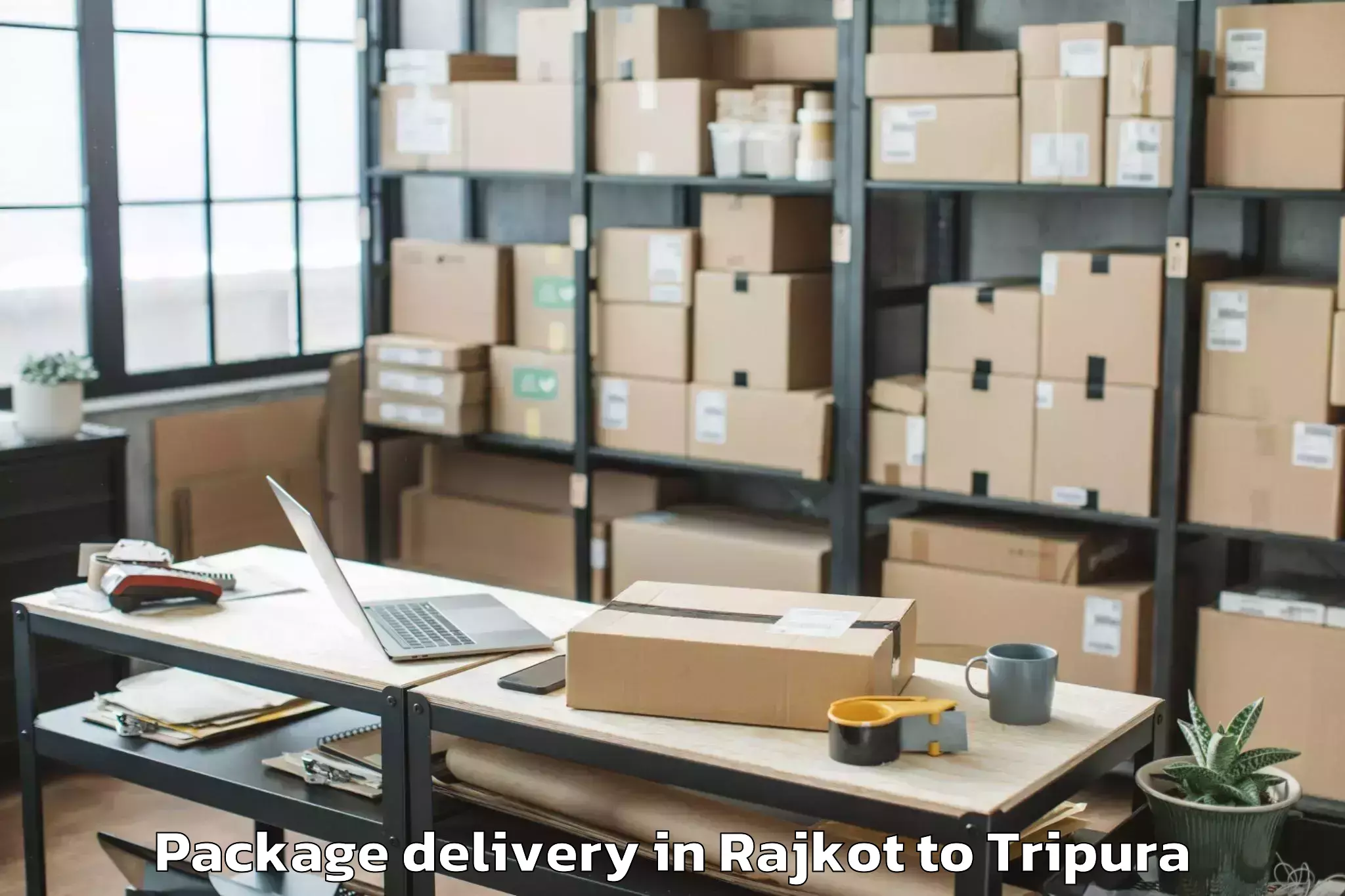 Affordable Rajkot to Panisagar Package Delivery